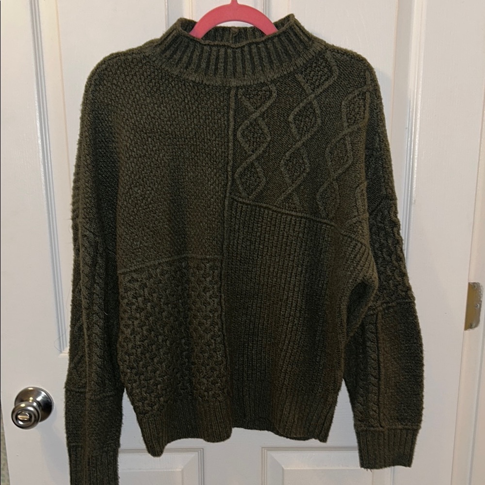 American Eagle Outfitters Dark Green Knit Sweater